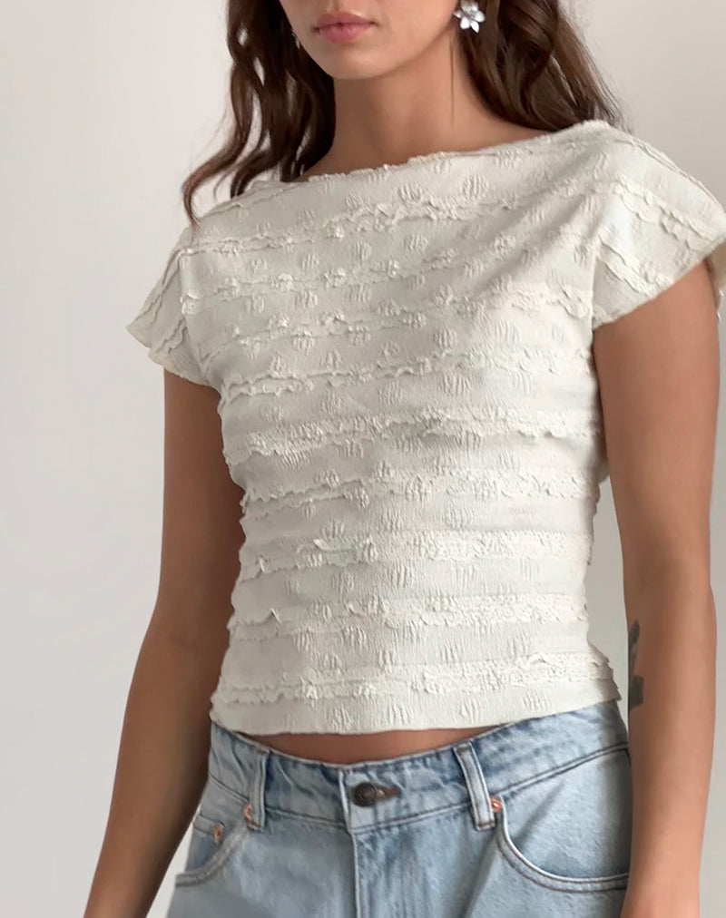 Afbeelding van Nova Top in Crinkle Ivory