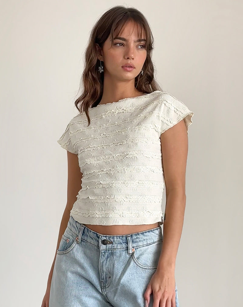 Afbeelding van Nova Top in Crinkle Ivory