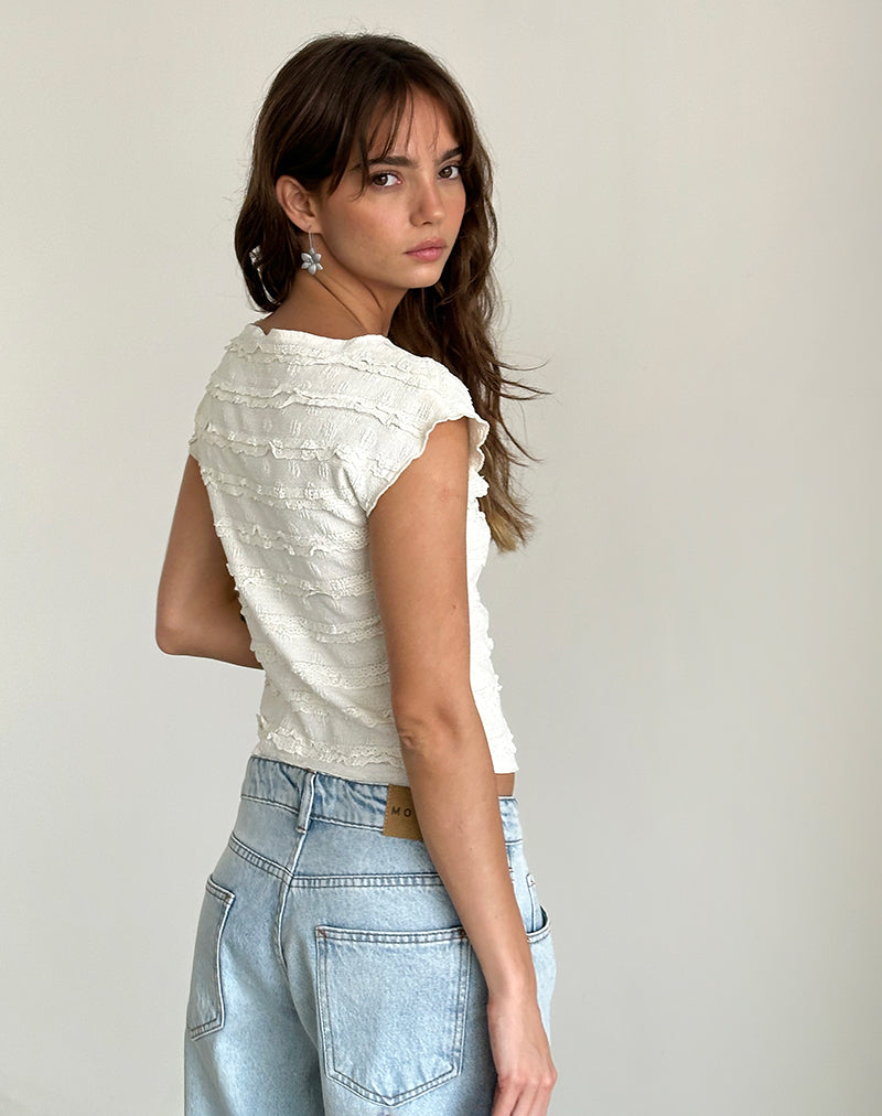 Afbeelding van Nova Top in Crinkle Ivory
