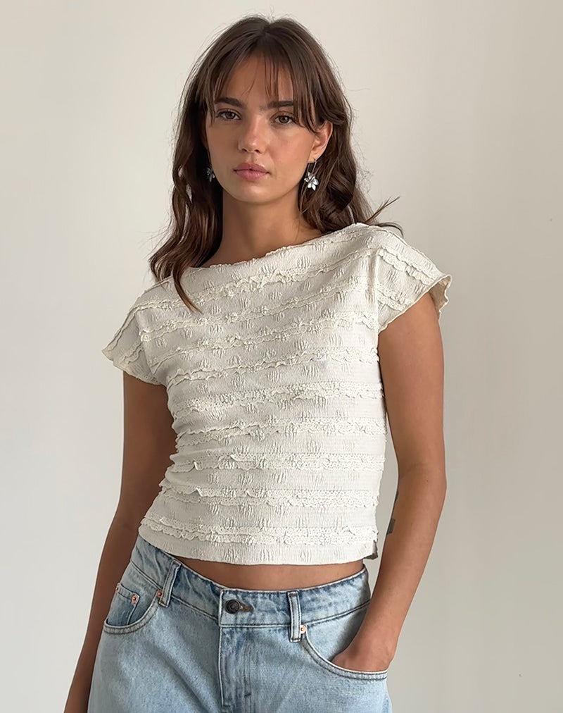 Afbeelding van Nova Top in Crinkle Ivory