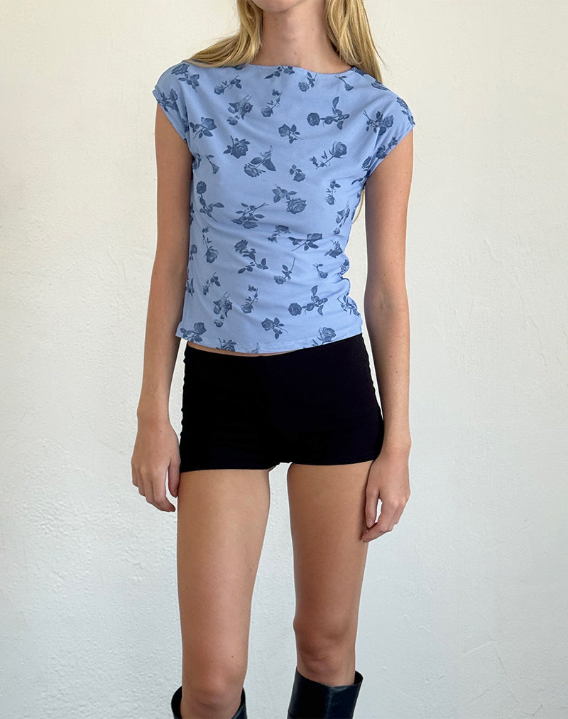Afbeelding van Nova Top in Inky Blue Floral Mesh