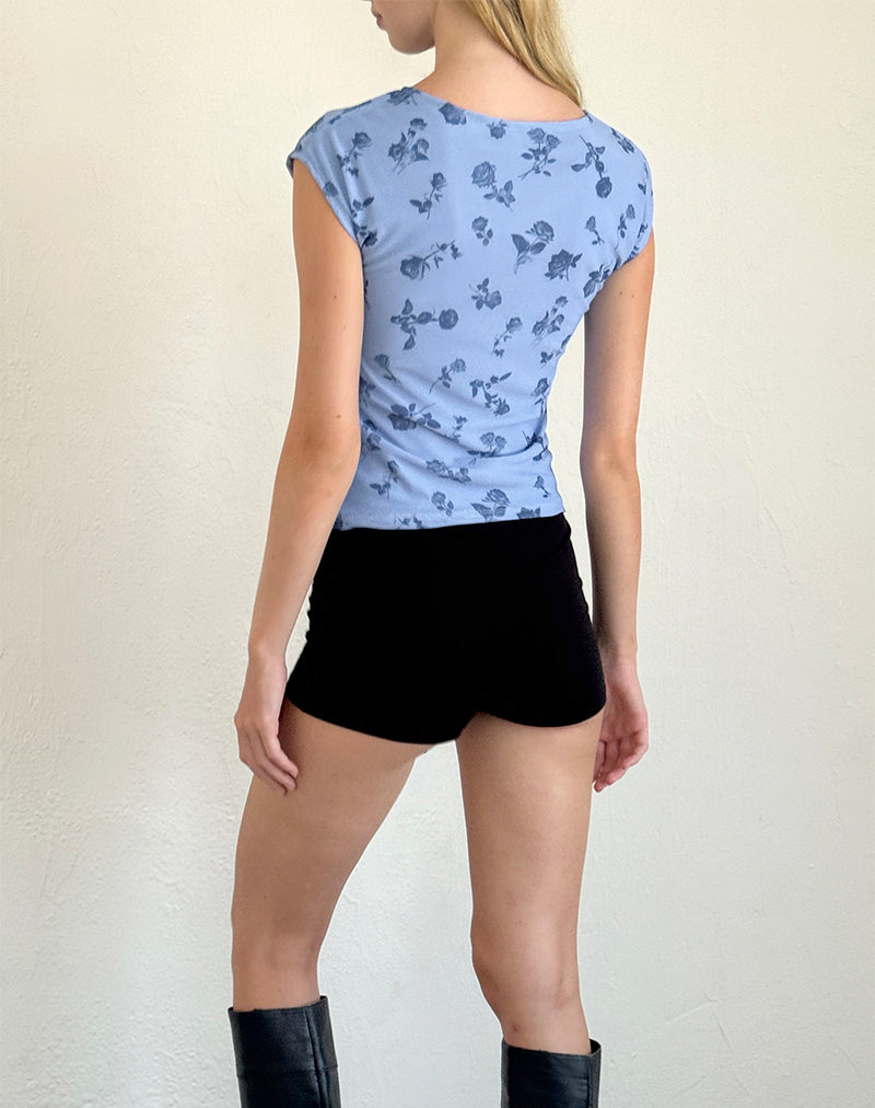 Afbeelding van Nova Top in Inky Blue Floral Mesh