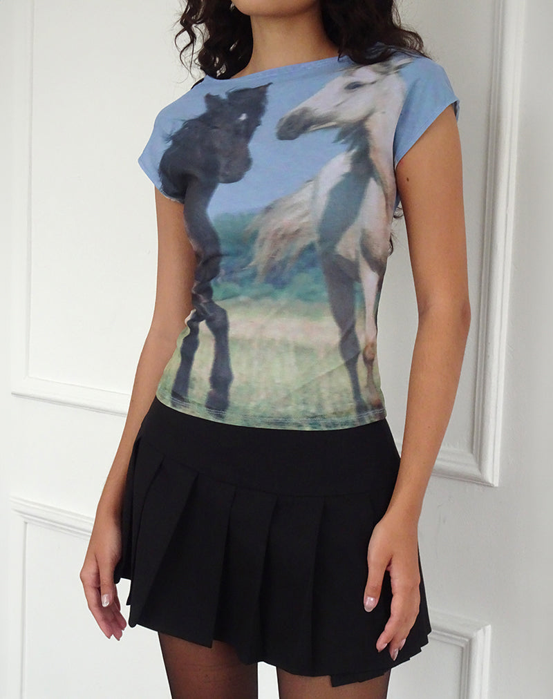 Afbeelding van Nova Top Mesh in Paardenprint