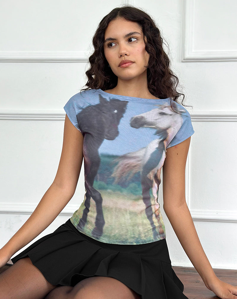 Afbeelding van Nova Top Mesh in Paardenprint