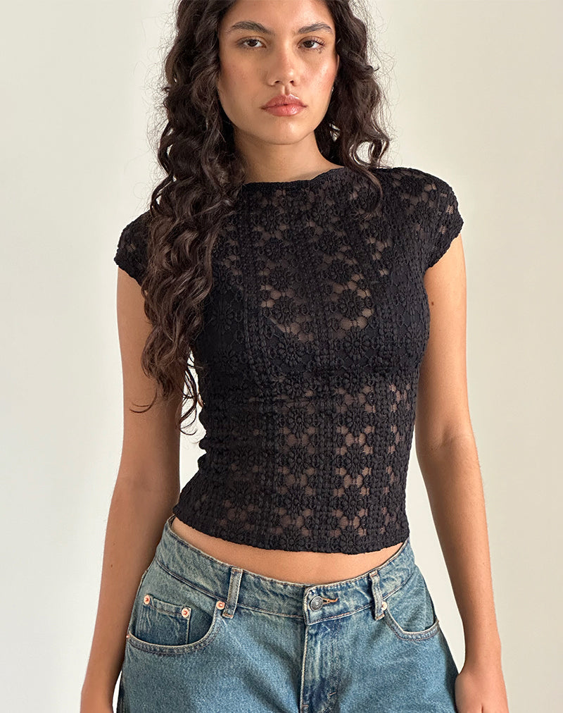 Afbeelding van Nova Top in Regal Lace Zwart