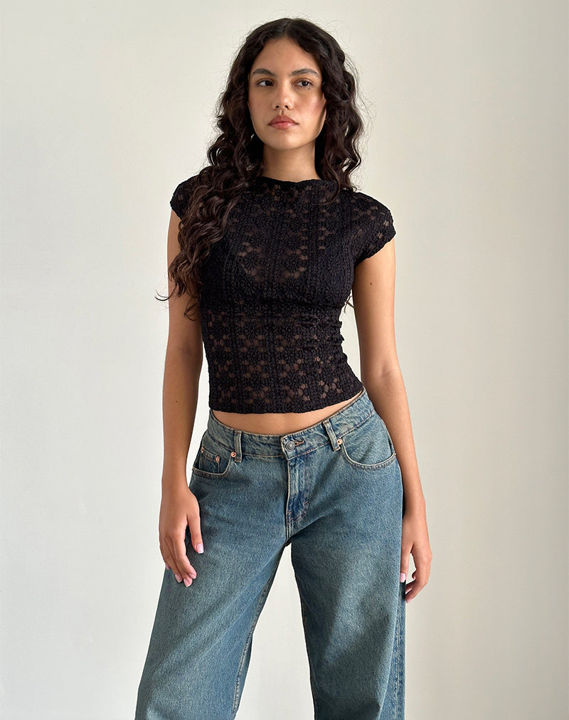 Afbeelding van Nova Top in Regal Lace Zwart