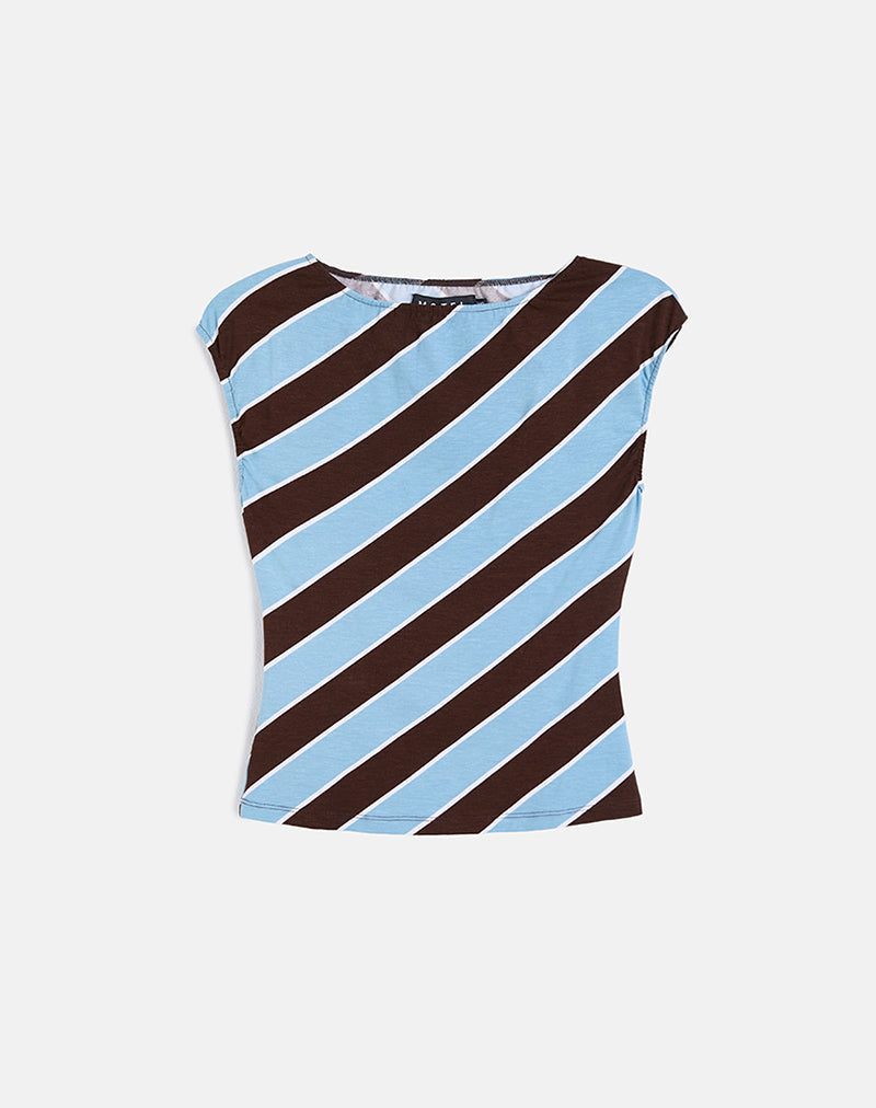 Afbeelding van Nova Top in Retro Streep Blauw