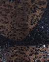 Pailletten Mesh Zwart