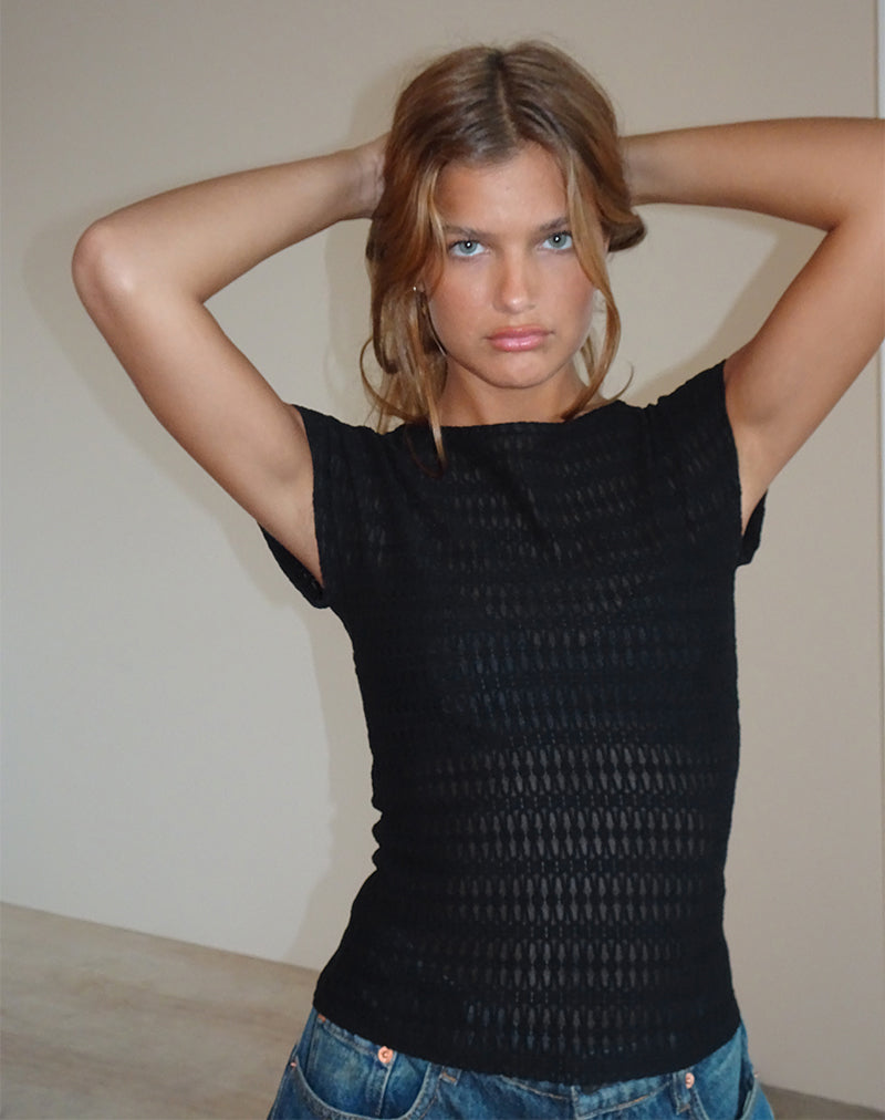 Afbeelding van Nova Top in Textured Black