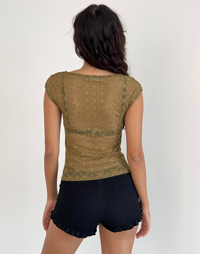 Afbeelding van Nova Top in Textured Moss Green