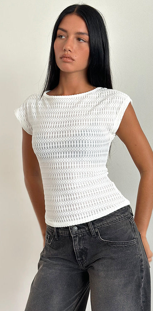 Afbeelding van Nova Top in Textured White