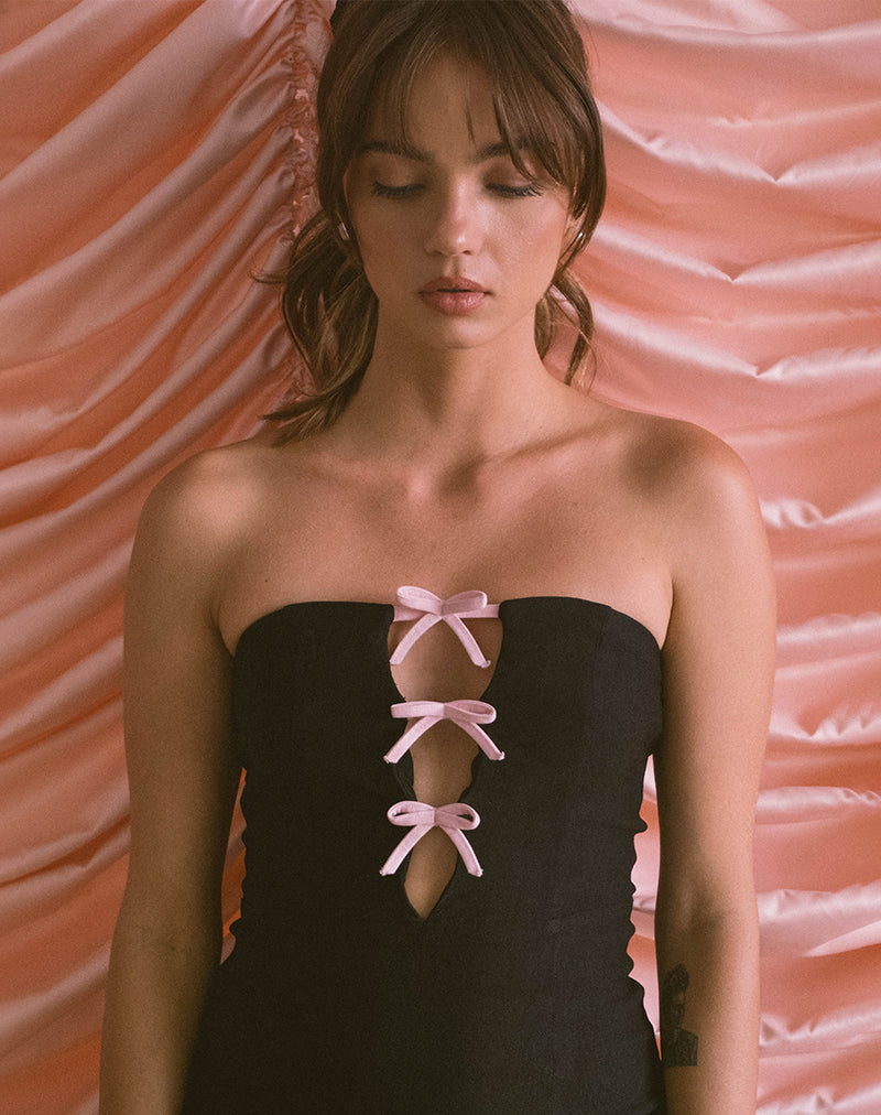 Novara Mini Dress in Zwart
