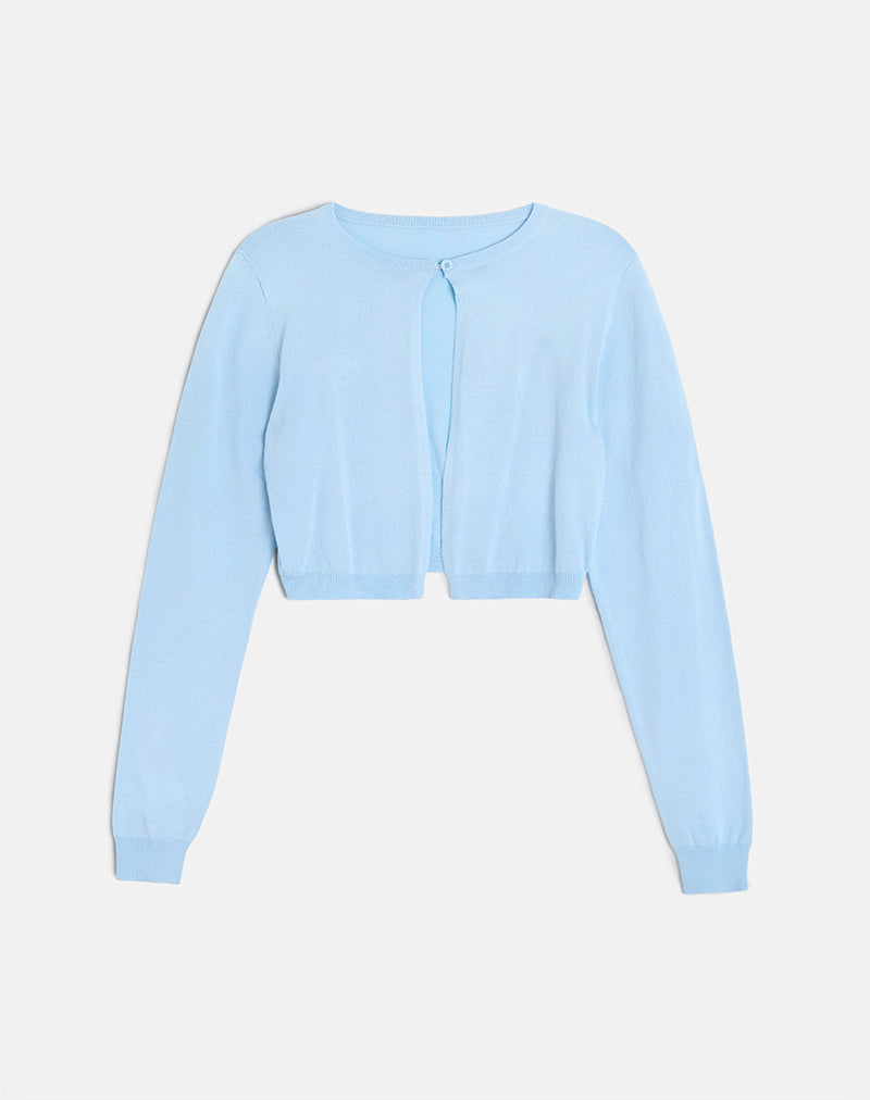 Nuha geribd vest in blauw