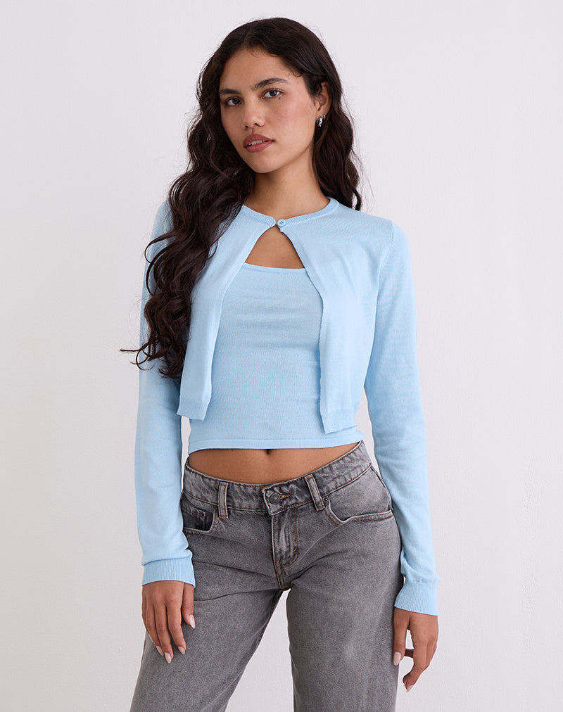 Afbeelding van Ziva Knit Cami Vest Top in Blauw