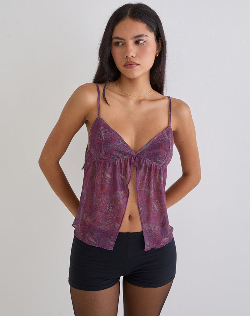 Afbeelding van Nukara Butterfly Top in Regal Paisley Purple