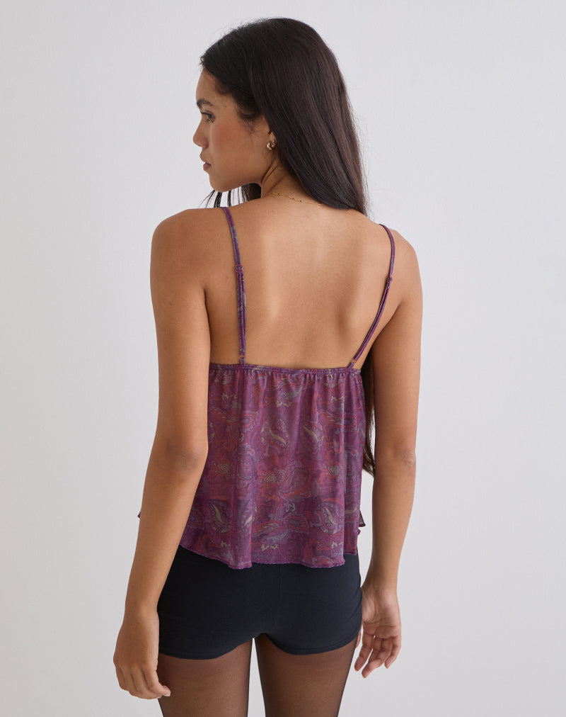 Afbeelding van Nukara Butterfly Top in Regal Paisley Purple