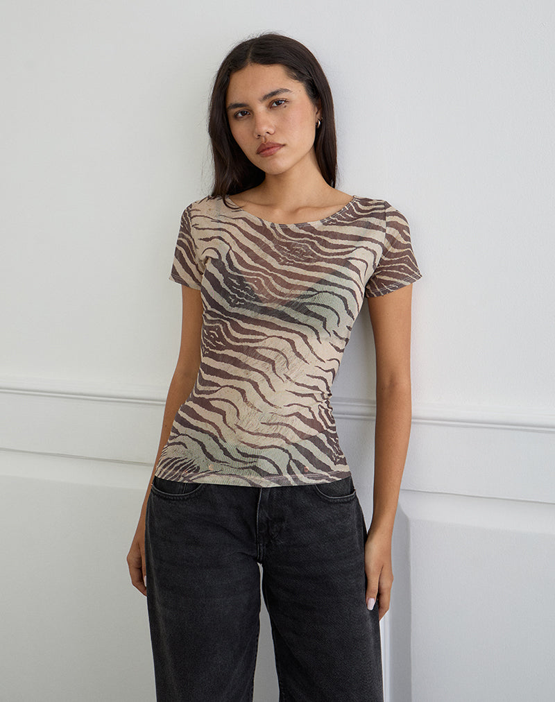Afbeelding van Neko Top in Mesh Wild Animal Neutral