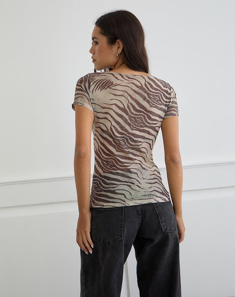 Afbeelding van Neko Top in Mesh Wild Animal Neutral