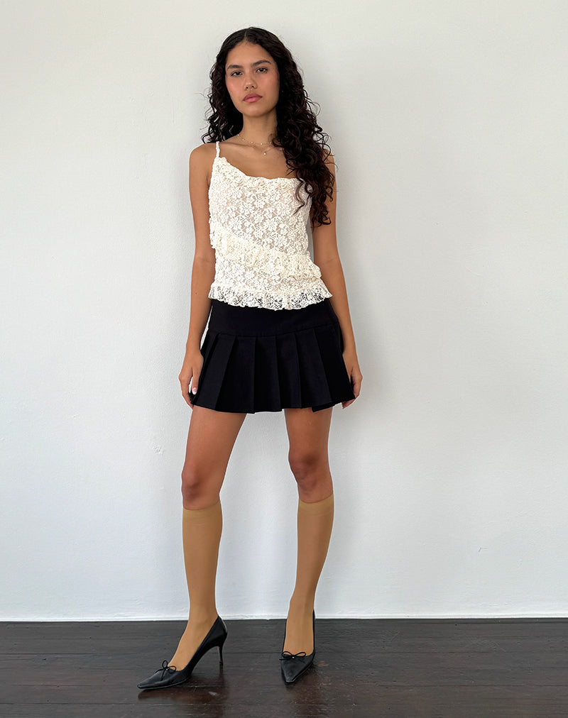 Afbeelding van Octavia Asymmetrische Cami Top in Kant Ivorya