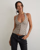 Afbeelding van Odin Vest Top in Beige met Polka Pinstripe