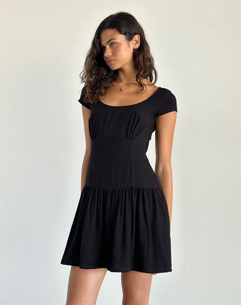 Ohayo Mini Jurk in Zwart