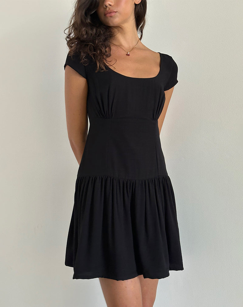 Ohayo Mini Jurk in Zwart