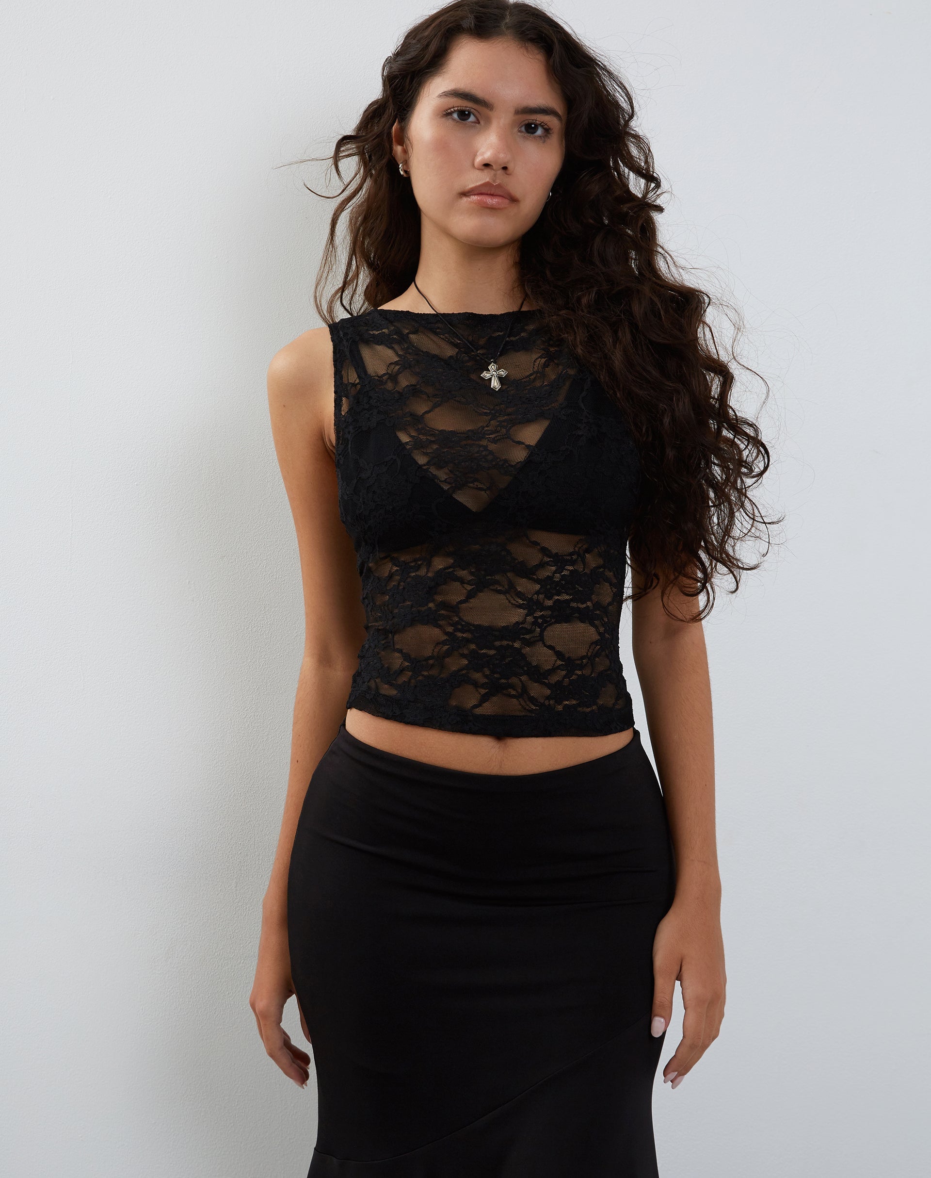 Afbeelding van Maloe Lace Top in Zwart
