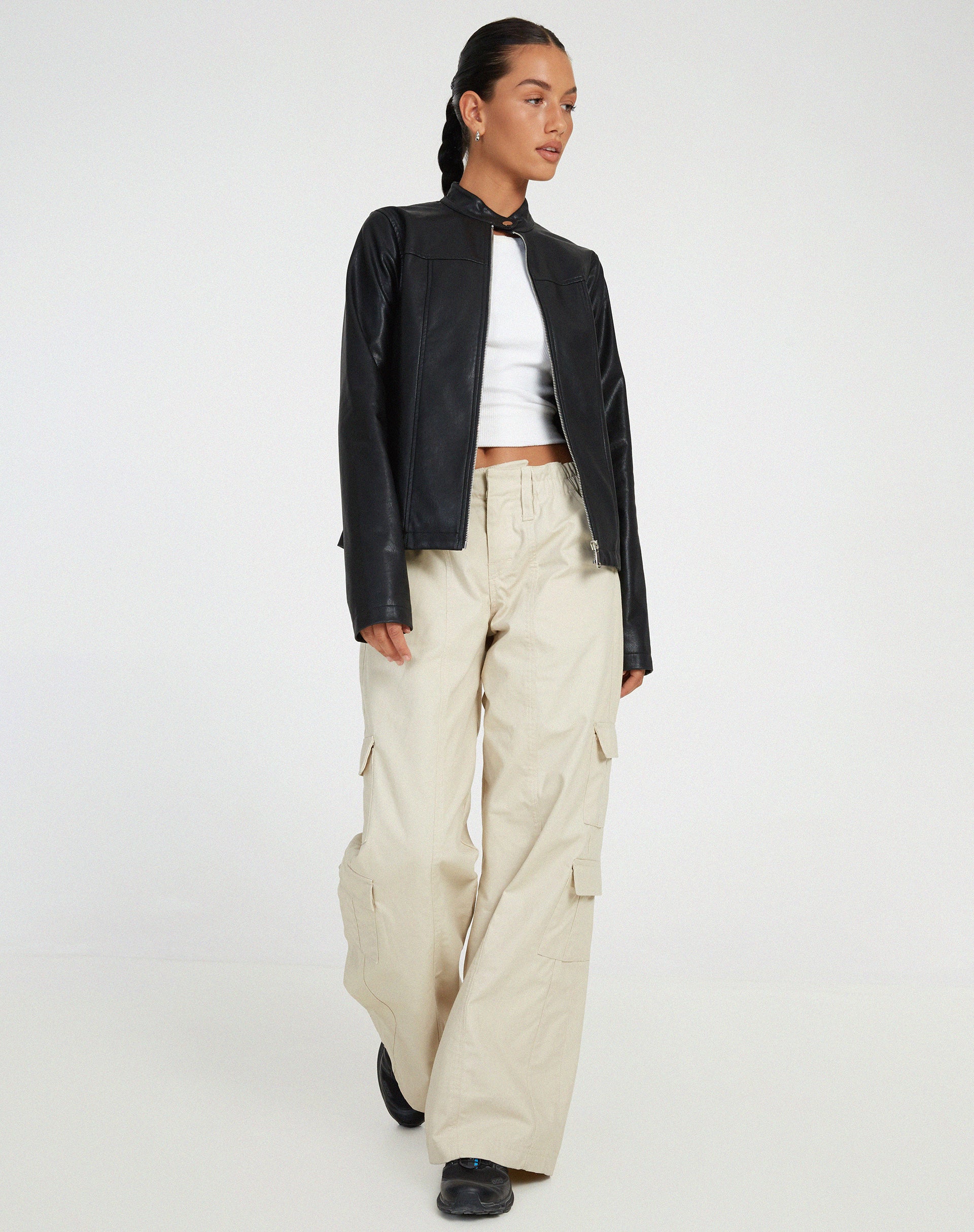 Afbeelding van Olivia Jacket in PU Zwart