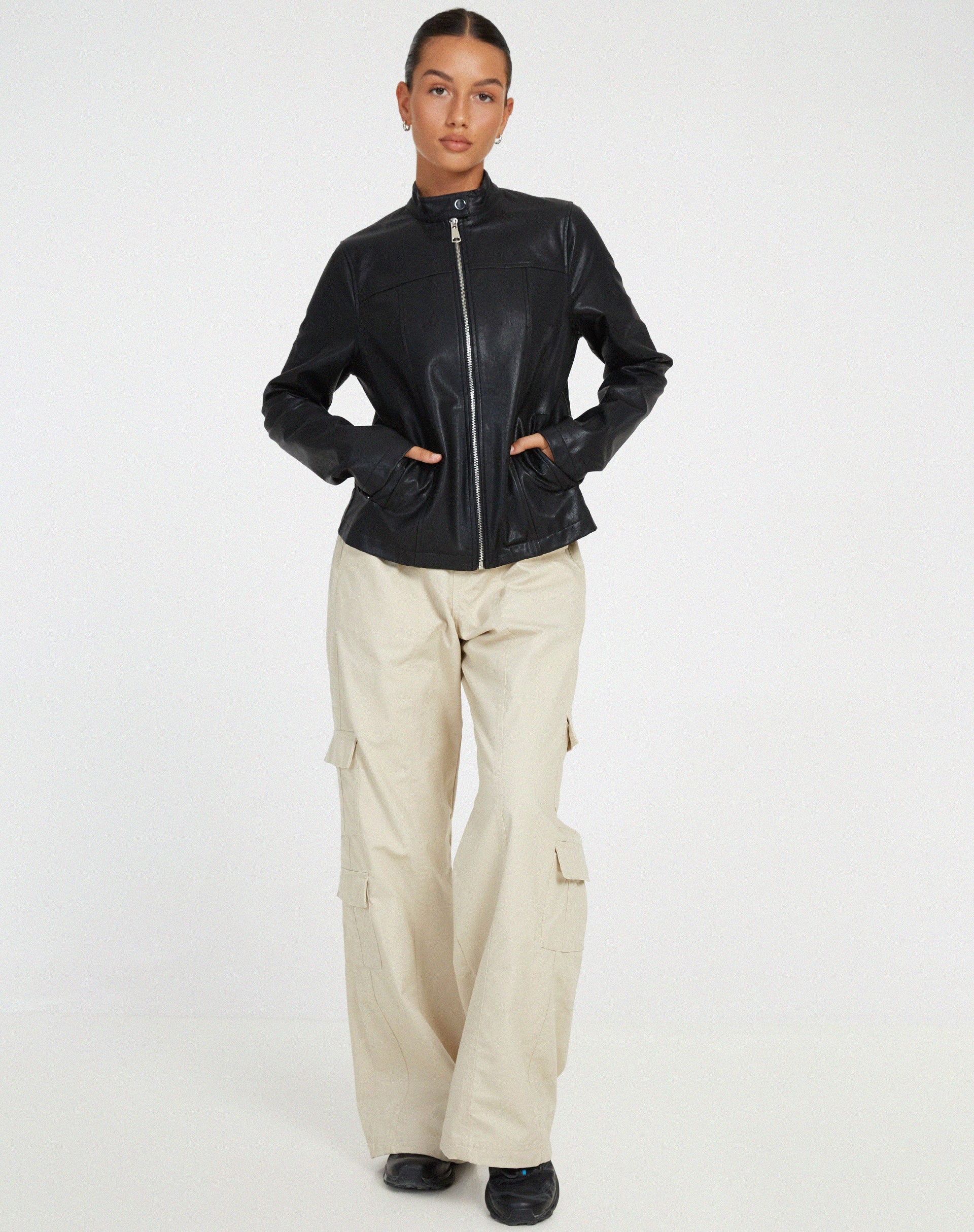 Afbeelding van Olivia Jacket in PU Zwart
