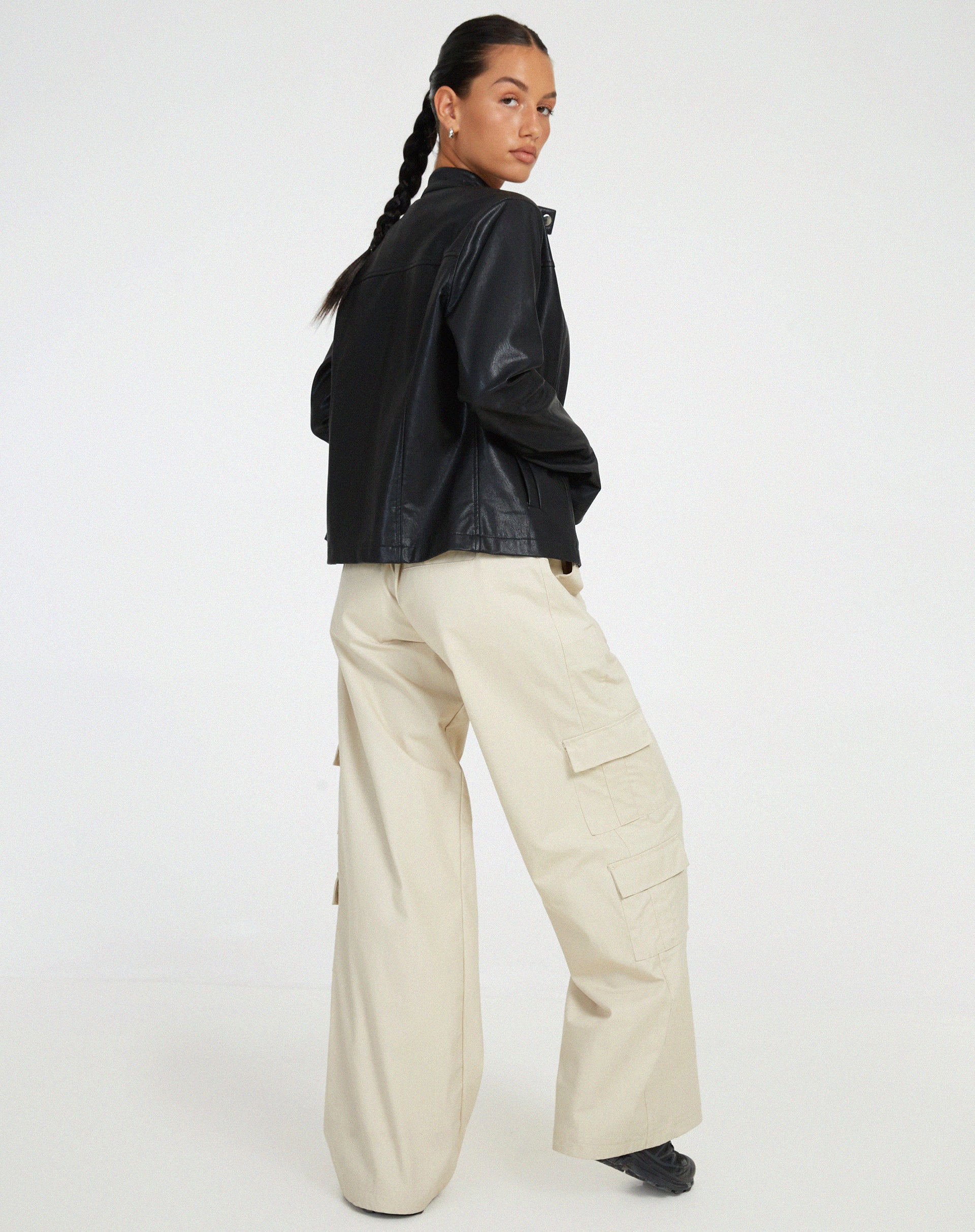Afbeelding van Olivia Jacket in PU Zwart