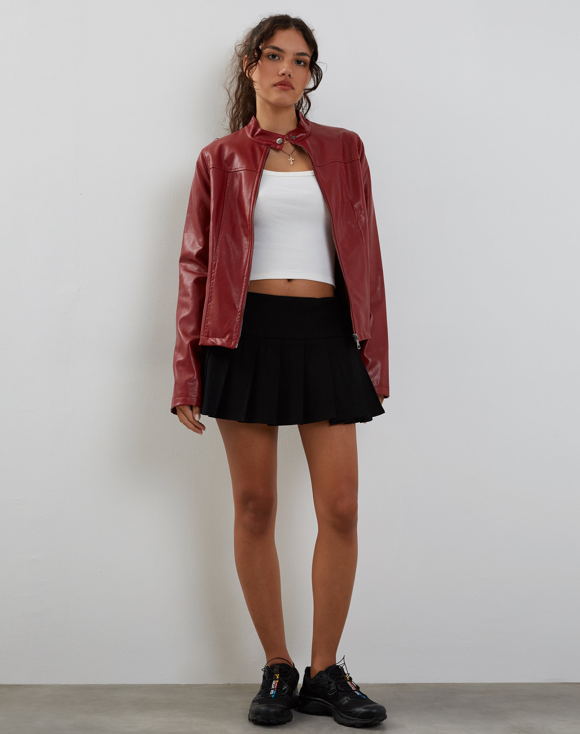 Afbeelding van Olivia Jacket in PU Bloedrood