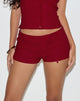 Afbeelding van Lija Tie Belt Shorts in Getailleerd rood
