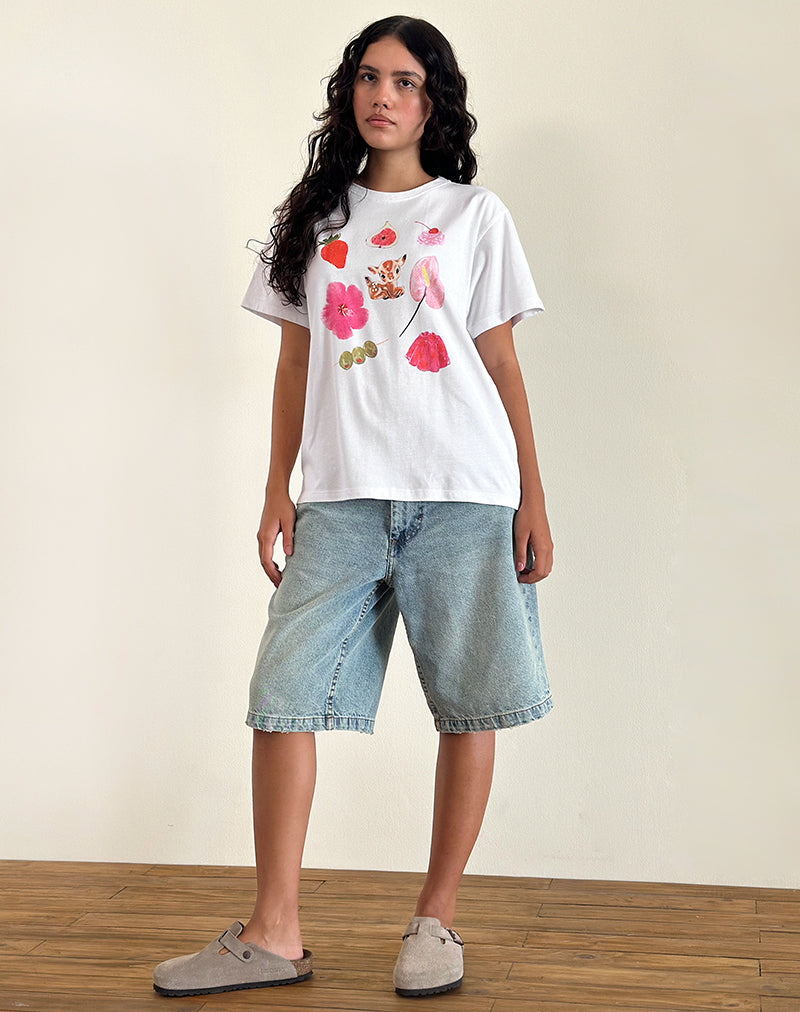 Afbeelding van Oversized Basic T-shirt in Wit Cuties