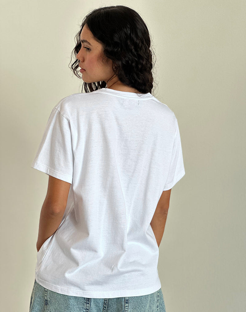 Afbeelding van Oversized Basic T-shirt in Wit Cuties