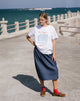 Afbeelding van Oversized Basic T-shirt in Riomaggiore Italië Wit