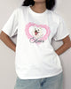 Afbeelding van Oversize Basic T-shirt in Wit met Ram Motel Pet Print