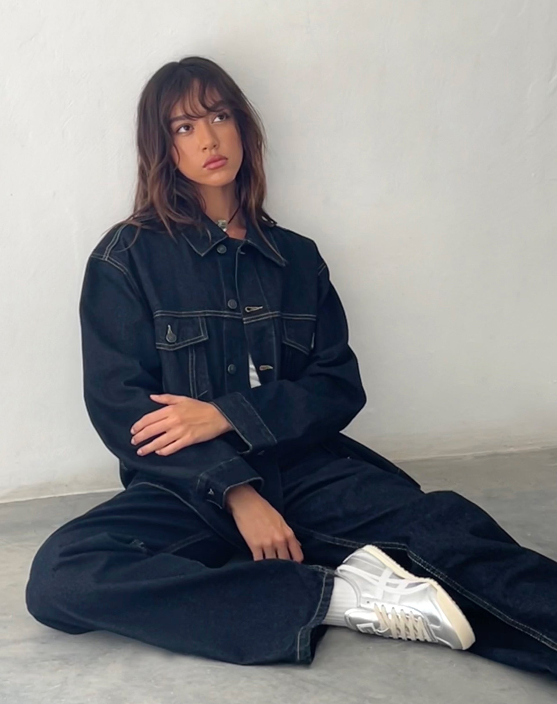 Afbeelding van oversized denim jack in indigo