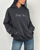 Afbeelding van Oversized Hoodie in Ocean Storm met Lucky You-grafiek