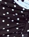 Zwart en blauw polka