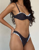 Afbeelding van Pafriza Bikinitop in zwart en blauw polka