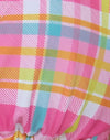 Roze en gele ruit