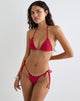 Afbeelding van Lentra Bikinibroekje in Rood met Studs