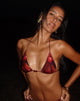 Afbeelding van Pami Bikini Top in Hibiscus Rood met Kralen