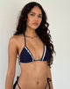 Afbeelding van Pami Broderie Trim Bikinitop in Midnight Blue