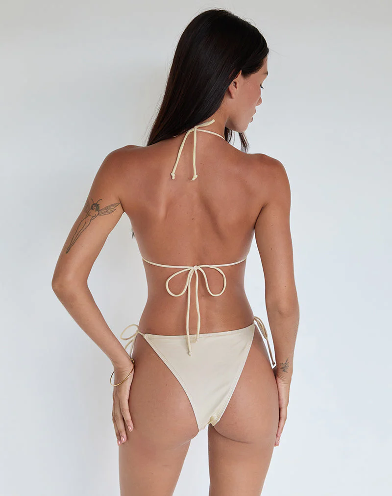 Afbeelding van Pami Bikini Top in Ivoor en Roze Aquarelbloem