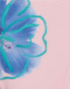 Roze en blauwe aquarelbloem