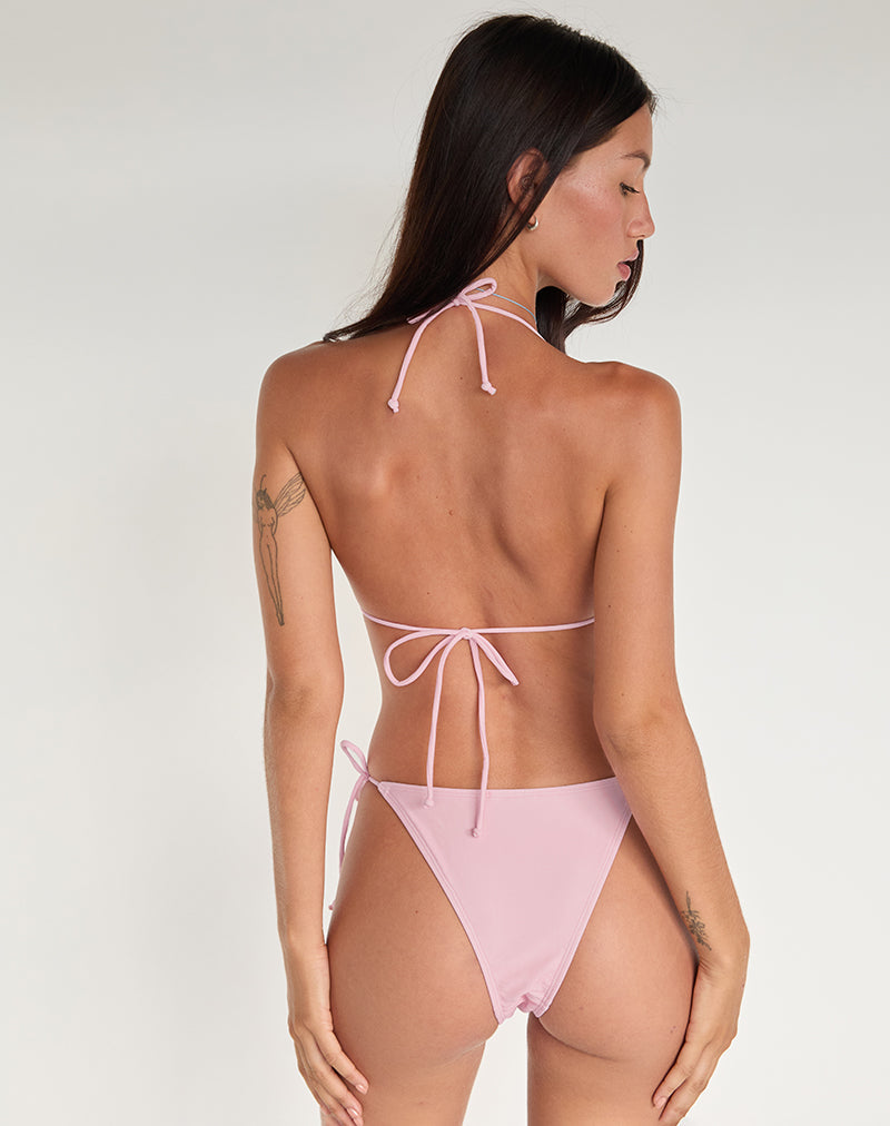 Afbeelding van Pami Bikini Top in Roze en Blauwe Aquarelbloem