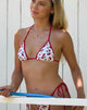 Afbeelding van Pami Bikini Top in Kersen met Contrasterende Binding