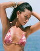 Afbeelding van Pami Bikini Top in Zig Zag Lily Bourgondië met Kralen