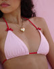 Afbeelding van Pami Bikini Top in Sakura Shimmer met rode band en strik